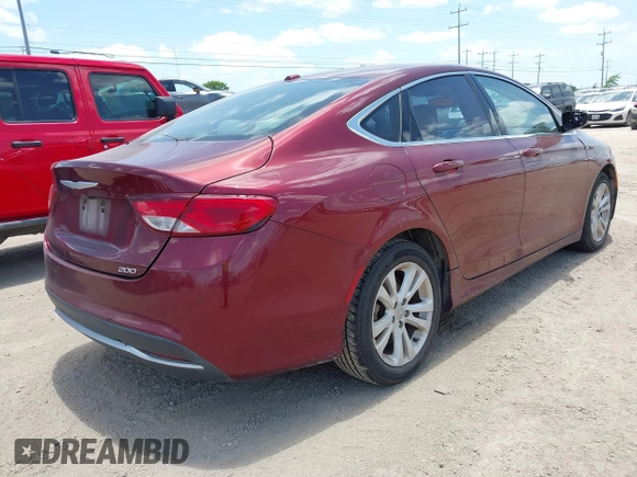 2015 Chrysler 200 Limited with VIN 1C3CCCAB4FN554647, listed as a IAAI auction lot 42535164 with 101,055 mi miles and . Bid and sale history available at DreamBid. Image 4.