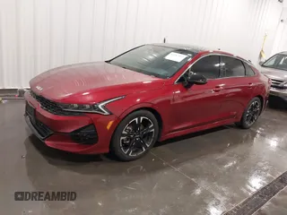 2022 Kia K5 GT-Line z VIN 5XXG64J2XNG095497, wystawiony jako IAAI lot #42187093 z przebiegiem 65 702 mil mil oraz . Historia ofert i sprzedaży dostępna na DreamBid. Obrazek 2.