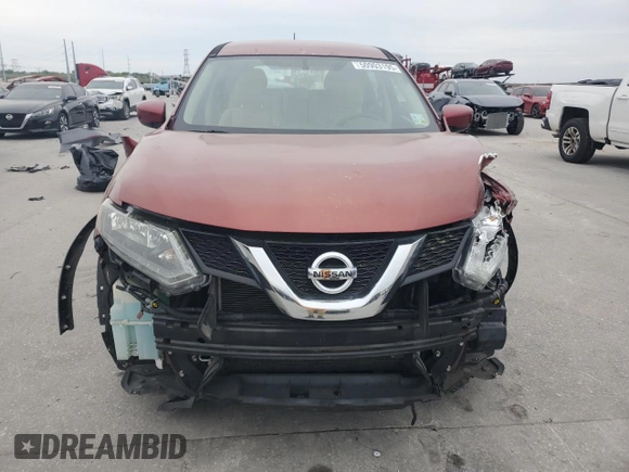 2016 Nissan Rogue S with VIN JN8AT2MT0GW003830, listed as a Copart auction lot 50903195 with 124,360 mi miles and Salvage Title. Bid and sale history available at carsss.com. Image 5.