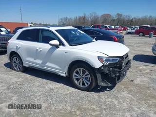 2023 Audi Q3 S line Premium with VIN WA1DECF30P1081652, listed as a IAAI auction lot 41775676 with 46,066 mi miles. Bid and sale history available at carsss.com. Image 1.