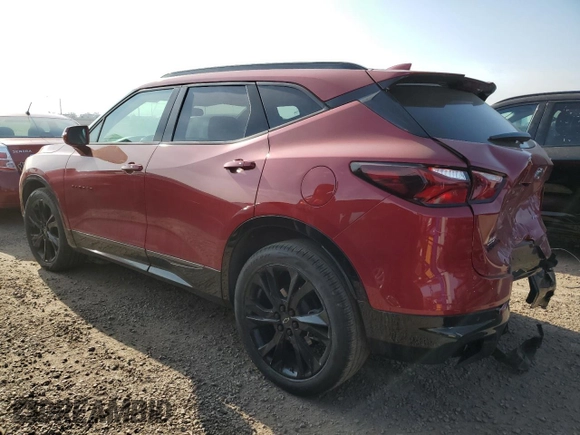2020 Chevrolet Blazer RS z VIN 3GNKBKRS0LS571088, wystawiony jako Copart lot #54438135 z przebiegiem 28 124 mil mil oraz Szkoda całkowita • Salvage title. Historia ofert i sprzedaży dostępna na DreamBid. Obrazek 2.