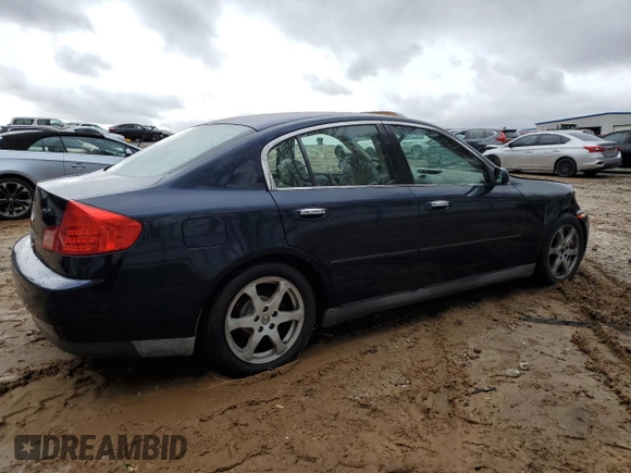 2003 Infiniti G35 with VIN JNKCV51EX3M001965, listed as a Copart auction lot 86999134 with 63,131 mi miles and Salvage Title. Bid and sale history available at DreamBid. Image 3.