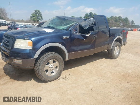 2005 Ford F-150 XLT with VIN 1FTPW14505FB12245, listed as a IAAI auction lot 41803653 with 1 mi miles. Bid and sale history available at carsss.com. Image 2.