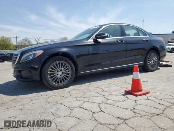 2015 Mercedes-Benz C-Class C 300 Luxury with VIN 55SWF4KB7FU041541, listed as a Copart auction lot 52970535 with 97,028 mi miles and Salvage Title. Bid and sale history available at carsss.com. Image 1.