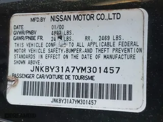2000 Infiniti Q45 with VIN JNKBY31A7YM301457, listed as a IAAI auction lot 41583825 with 174,265 mi miles. Bid and sale history available at carsss.com. Image 9.