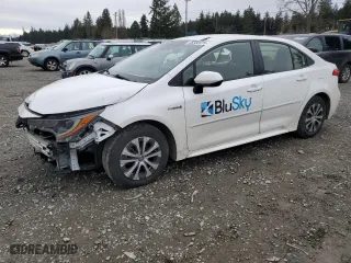 2020 Toyota Corolla Hybrid LE with VIN JTDEBRBE5LJ025424, listed as a Copart auction lot 48360475 with 92,886 mi miles and Salvage Title. Bid and sale history available at carsss.com. Image 1.