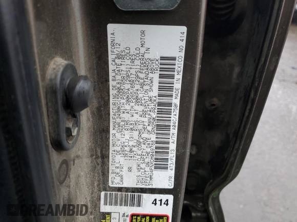2013 Toyota Tacoma with VIN 3TMMU4FNXDM049788, listed as a Copart auction lot 46349855 with 132,800 mi miles and Salvage Title. Bid and sale history available at carsss.com. Image 12.