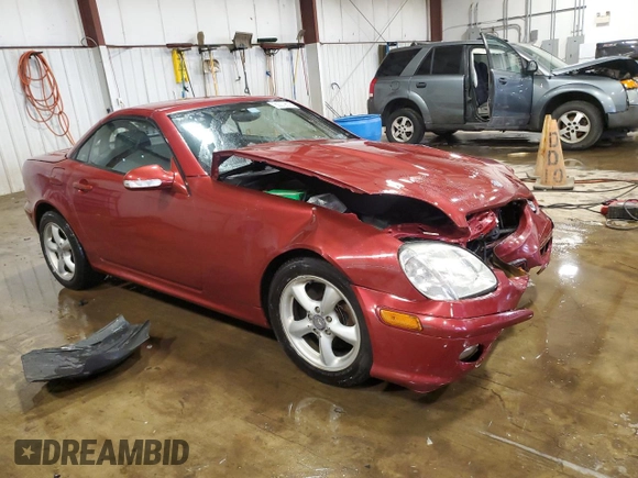 2001 Mercedes-Benz SLK 230/320 z VIN WDBKK65F51F185744, wystawiony jako Copart lot #60072615 z przebiegiem 95 718 mil mil oraz Szkoda całkowita • Salvage title. Historia ofert i sprzedaży dostępna na DreamBid. Obrazek 4.