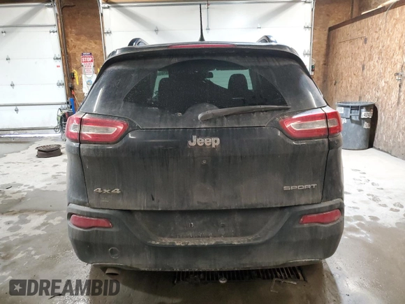2016 Jeep Cherokee Sport with VIN 1C4PJMAB8GW191371, listed as a Copart auction lot 44255185 with 118,811 mi miles and Salvage title. Bid and sale history available at DreamBid. Image 6.