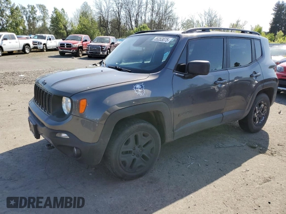 2020 Jeep Renegade Sport with VIN ZACNJBAB2LPL42186, listed as a Copart auction lot 55353075 with 99,026 mi miles and Salvage title. Bid and sale history available at DreamBid. Image 1.