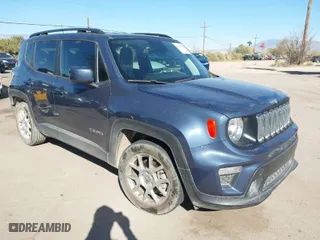2020 Jeep Renegade Latitude with VIN ZACNJABB4LPL84593, listed as a IAAI auction lot 41645340 with 60,184 mi miles. Bid and sale history available at carsss.com. Image 1.