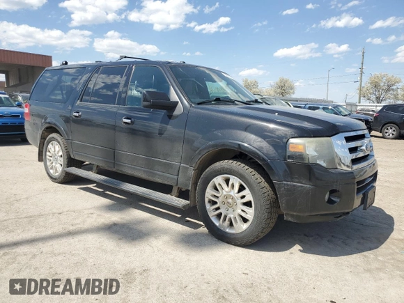 2011 Ford Expedition Max Limited with VIN 1FMJK2A56BEF06101, listed as a Copart auction lot 54401405 with 210,159 mi miles and Salvage title. Bid and sale history available at DreamBid. Image 4.