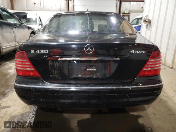 2004 Mercedes-Benz S 430 with VIN WDBNG83J14A427691, listed as a Copart auction lot 49355755 with 25,897 mi miles and Salvage Title. Bid and sale history available at DreamBid. Image 6.