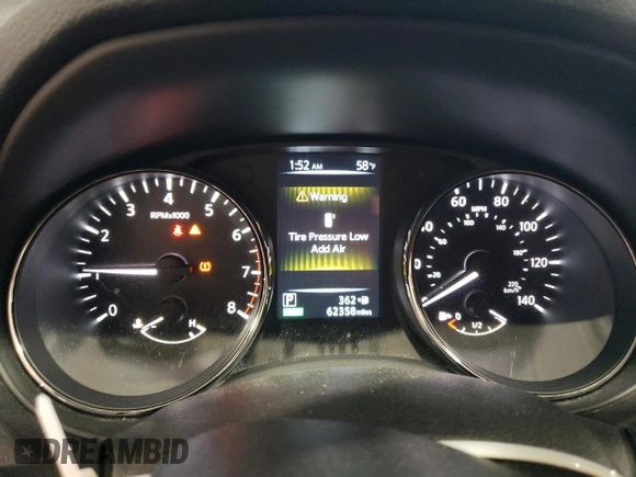 2017 Nissan Rogue SL with VIN 5N1AT2MV1HC802897, listed as a Copart auction lot 54335765 with 62,358 mi miles and Salvage Title. Bid and sale history available at carsss.com. Image 9.