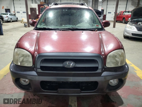 2005 Hyundai Santa Fe GLS with VIN KM8SC13E45U881925, listed as a Copart auction lot 41465615 with 162,152 mi miles and Clean Title. Bid and sale history available at carsss.com. Image 5.