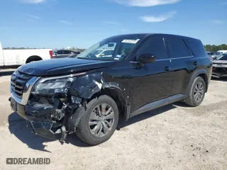 2024 Nissan Pathfinder S with VIN 5N1DR3AA6RC209816, listed as a Copart auction lot 46153225 with 37,553 mi miles and Salvage Title. Bid and sale history available at carsss.com. Image 1.