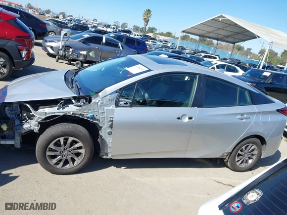 2019 Toyota Prius L Eco with VIN JTDKARFU5K3095256, listed as a IAAI auction lot 41594352 with 72,480 mi miles. Bid and sale history available at carsss.com. Image 15.