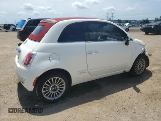 2012 FIAT 500 Lounge with VIN 3C3CFFER7CT109539, listed as a Copart auction lot 61502415 with 105,832 mi miles and Salvage title. Bid and sale history available at DreamBid. Image 3.
