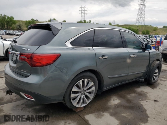 2014 Acura MDX Technology with VIN 5FRYD4H48EB027573, listed as a Copart auction lot 58791185 with 172,694 mi miles and Salvage title. Bid and sale history available at DreamBid. Image 3.
