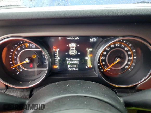 2018 Jeep Wrangler Unlimited Sport with VIN 1C4HJXDG3JW292810, listed as a Copart auction lot 57672705 with 106,378 mi miles and Salvage title. Bid and sale history available at DreamBid. Image 9.