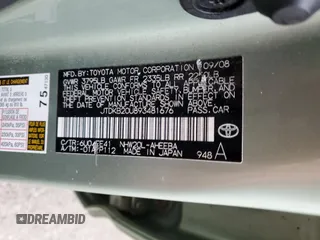 2009 Toyota Prius z VIN JTDKB20U893481676, wystawiony jako Copart lot #56694765 z przebiegiem 154 862 mil mil oraz Szkoda całkowita • Salvage title. Historia ofert i sprzedaży dostępna na DreamBid. Obrazek 12.