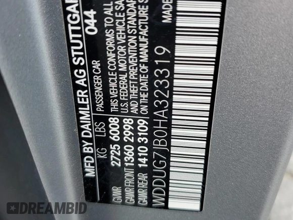 2017 Mercedes-Benz S 63 AMG z VIN WDDUG7JB0HA323319, wystawiony jako Copart lot #44551064 z przebiegiem 36 809 mil mil oraz . Historia ofert i sprzedaży dostępna na DreamBid. Obrazek 12.