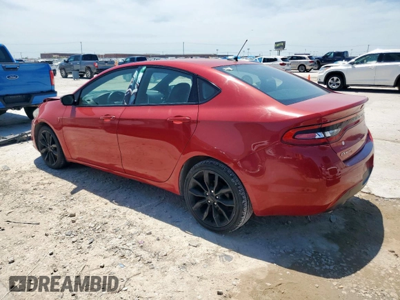 2016 Dodge Dart GT z VIN 1C3CDFEB7GD749741, wystawiony jako Copart lot #56930785 z przebiegiem 160 337 mil mil oraz Czysty tytuł • Clean title. Historia ofert i sprzedaży dostępna na DreamBid. Obrazek 2.