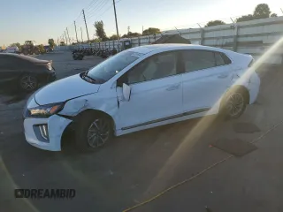 2021 Hyundai Ioniq Limited with VIN KMHC85LJ6MU081927, listed as a Copart auction lot 83955944 with 27,324 mi miles and Salvage title. Bid and sale history available at DreamBid. Image 1.