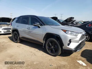 2021 Toyota RAV4 Hybrid XSE with VIN 2T3E6RFV9MW013200, listed as a Copart auction lot 52163255 with 58,336 mi miles and Salvage title. Bid and sale history available at DreamBid. Image 4.