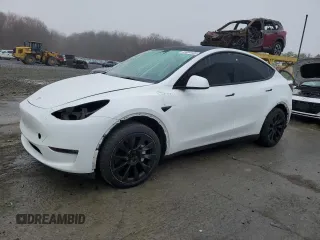 2023 Tesla Model Y Long Range z VIN 7SAYGDEE7PA102174, wystawiony jako Copart lot #49904435 z przebiegiem 144 702 mil mil oraz Szkoda całkowita • Salvage title. Historia ofert i sprzedaży dostępna na DreamBid. Obrazek 1.