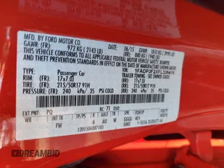 2015 Ford Focus SE with VIN 1FADP3F2XFL336419, listed as a Copart auction lot 52314705 with 105,555 mi miles and Salvage Title. Bid and sale history available at carsss.com. Image 12.