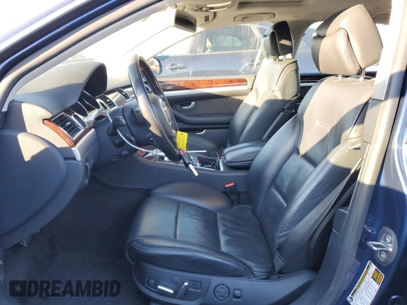 2010 Audi A8 with VIN WAURVAFA2AN008181, listed as a Copart auction lot 88643975 with 109,506 mi miles and Salvage title. Bid and sale history available at DreamBid. Image 7.