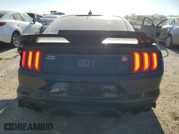 2022 Ford Mustang Mach 1 with VIN 1FA6P8R08N5555446, listed as a Copart auction lot 53300445 with 66,139 mi miles and Salvage title. Bid and sale history available at DreamBid. Image 6.