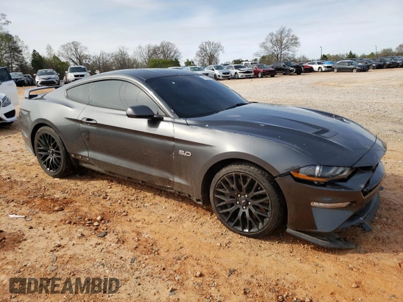 2019 Ford Mustang GT with VIN 1FA6P8CF0K5124320, listed as a Copart auction lot 48339554 with 102,387 mi miles and Salvage title. Bid and sale history available at DreamBid. Image 4.