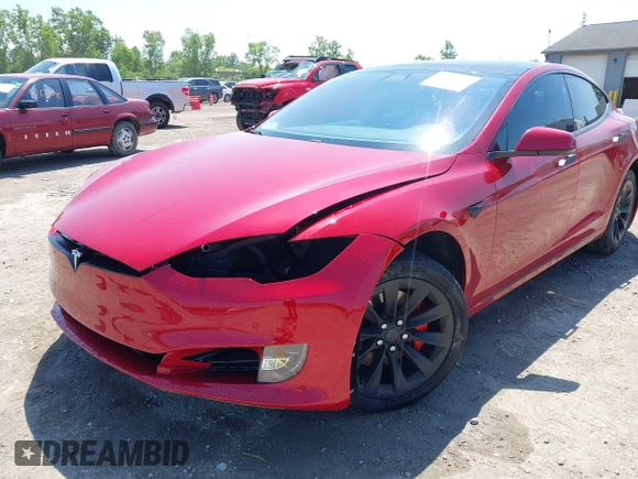 2017 Tesla Model S 100D with VIN 5YJSA1E46HF183568, listed as a IAAI auction lot 42626561 with 110,606 mi miles and . Bid and sale history available at DreamBid. Image 6.