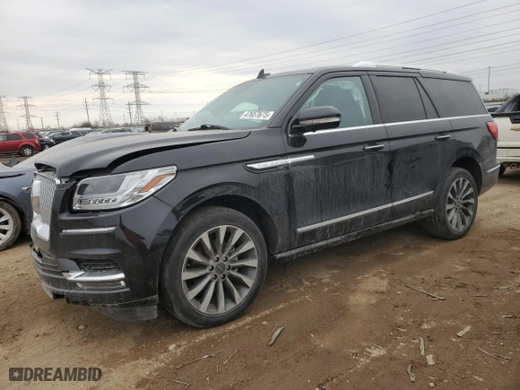 2020 Lincoln Navigator Reserve with VIN 5LMJJ2LT3LEL09707, listed as a Copart auction lot 47657675 with 54,145 mi miles and Salvage Title. Bid and sale history available at carsss.com. Image 1.