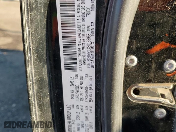 2014 Ram 2500 Tradesman with VIN 3C6UR5CLXEG105956, listed as a Copart auction lot 49177895 with 162,345 mi miles and Salvage title. Bid and sale history available at DreamBid. Image 12.