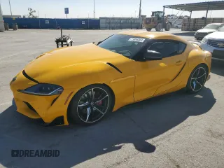2022 Toyota GR Supra 3.0 with VIN WZ1DB0C00NW052953, listed as a Copart auction lot 73896004 with 0 mi miles and Salvage Title. Bid and sale history available at carsss.com. Image 1.