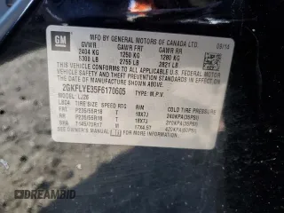2015 GMC Terrain SLT with VIN 2GKFLYE35F6170605, listed as a Copart auction lot 48191695 with 170,593 mi miles and Clean Title. Bid and sale history available at DreamBid. Image 13.
