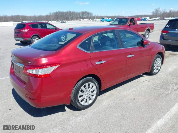 2015 Nissan Sentra S with VIN 3N1AB7AP1FY341007, listed as a IAAI auction lot 41875789 with 70,161 mi miles. Bid and sale history available at carsss.com. Image 4.
