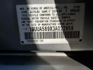 2003 Acura TL Type S w/Navigation System with VIN 19UUA569X3A022959, listed as a Copart auction lot 74133704 with 0 mi miles and Salvage Title. Bid and sale history available at carsss.com. Image 12.