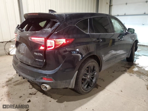 2024 Acura RDX w/A-Spec Package with VIN 5J8TC2H65RL801769, listed as a Copart auction lot 83235084 with 22,753 mi miles and Salvage Title. Bid and sale history available at carsss.com. Image 3.