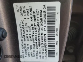 2015 Honda Civic Sedan LX with VIN 2HGFB2F57FH521824, listed as a Copart auction lot 55024385 with 154,775 mi miles and Clean Title. Bid and sale history available at carsss.com. Image 12.