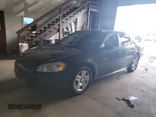 2014 Chevrolet Impala LT with VIN 2G1WB5E34E1105827, listed as a Copart auction lot 52177155 with 103,671 mi miles and Salvage title. Bid and sale history available at DreamBid. Image 1.