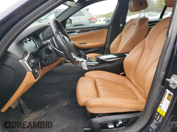 2018 BMW 5 Series 530i xDrive with VIN WBAJA7C51JWC74971, listed as a Copart auction lot 51348035 with 161,737 mi miles and Clean Title. Bid and sale history available at DreamBid. Image 7.