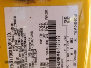 2017 Ford Mustang V6 with VIN 1FATP8EM4H5323989, listed as a Copart auction lot 46822225 with 145,080 mi miles and Salvage Title. Bid and sale history available at carsss.com. Image 14.