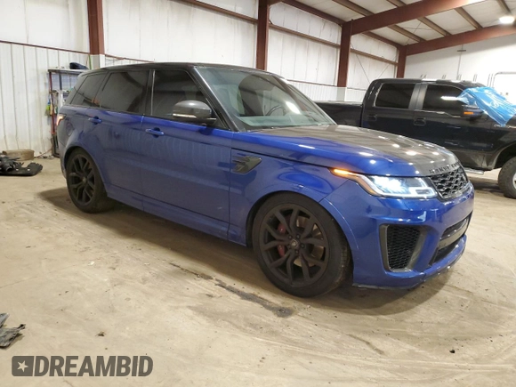 2019 Land Rover Range Rover Sport SVR with VIN SALWZ2SE9KA837551, listed as a Copart auction lot 86842854 with 47,991 mi miles and Salvage Title. Bid and sale history available at DreamBid. Image 4.
