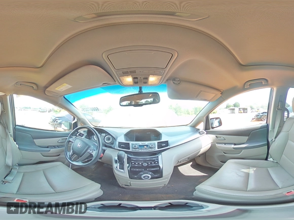 2013 Honda Odyssey EX-L with VIN 5FNRL5H68DB075153, listed as a Copart auction lot 60887325 with 263,001 mi miles and Salvage title. Bid and sale history available at DreamBid. Image 15.