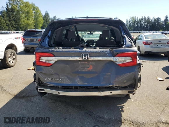 2020 Honda Odyssey EX with VIN 5FNRL6H58LB036140, listed as a Copart auction lot 54787905 with 37,408 mi miles and Salvage Title. Bid and sale history available at DreamBid. Image 6.