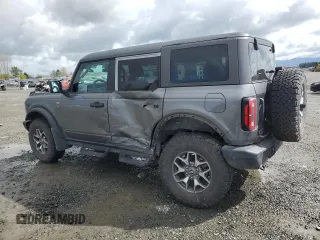 2023 Ford Bronco with VIN 1FMEE5DP9PLB06866, listed as a Copart auction lot 50573715 with 21,043 mi miles and Salvage Title. Bid and sale history available at carsss.com. Image 2.